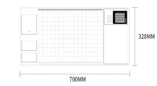 Retro Computer Desk Pad, Multifunction - Extra Large